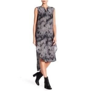 Acrobat Silk High Low Marble Tie Dye Dress Small